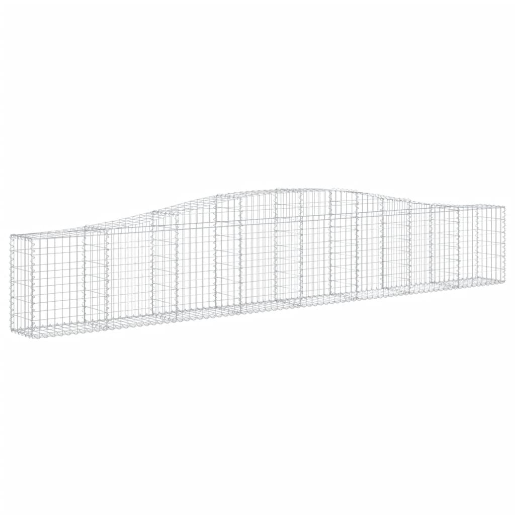 4 db íves horganyzott vas gabion kosár 400x30x60/80 cm