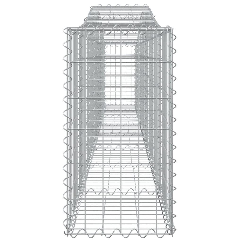 5 db íves horganyzott vas gabion kosár 400x30x60/80 cm