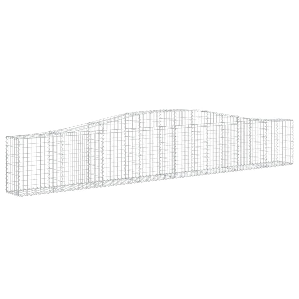 9 db íves horganyzott vas gabion kosár 400x30x60/80 cm