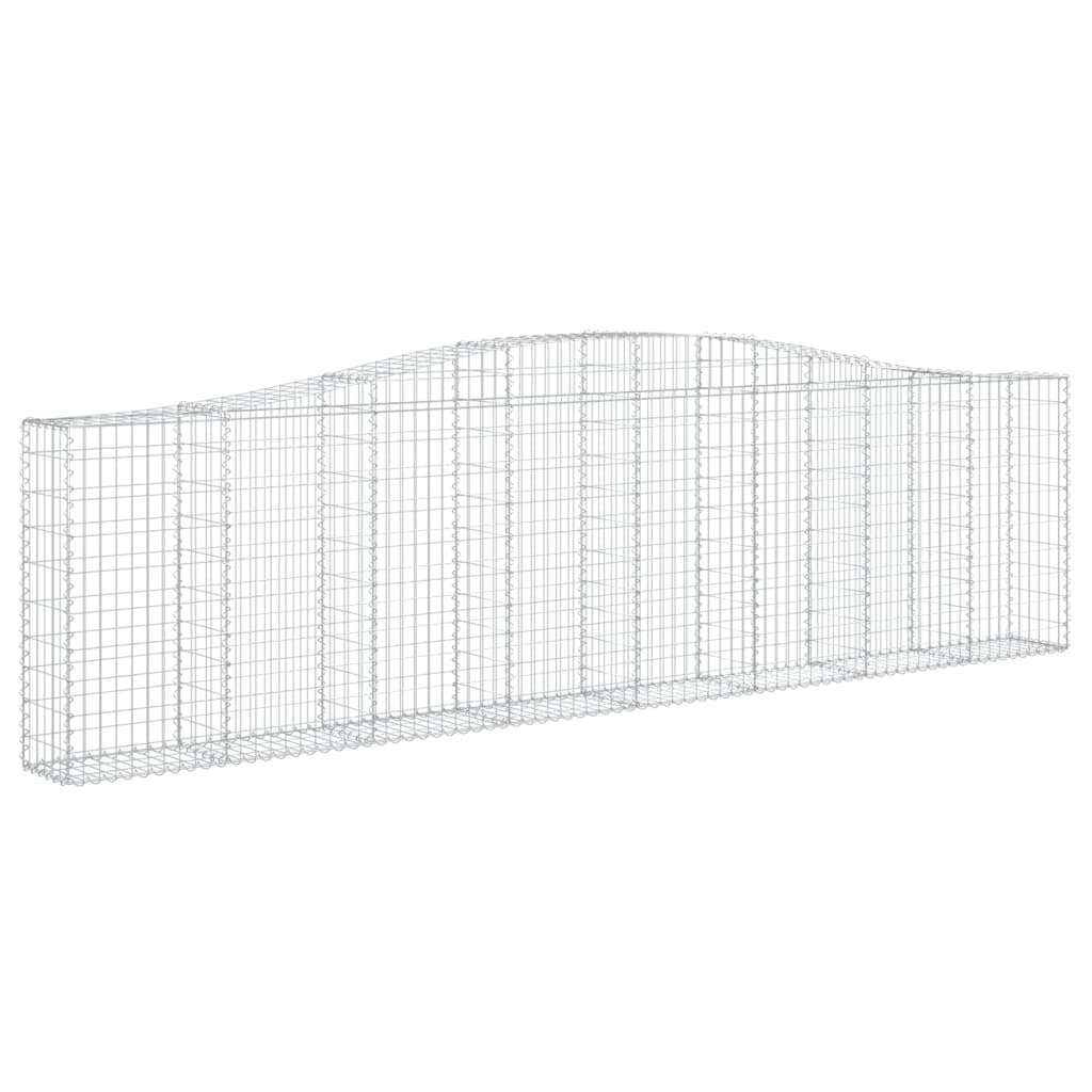 7 db íves horganyzott vas gabion kosár 400x30x100/120 cm