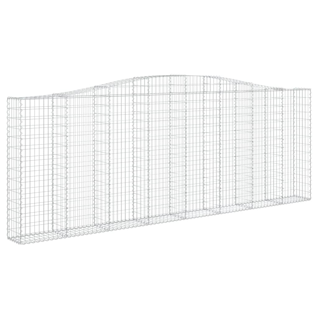 4 db íves horganyzott vas gabion kosár 400x30x140/160 cm