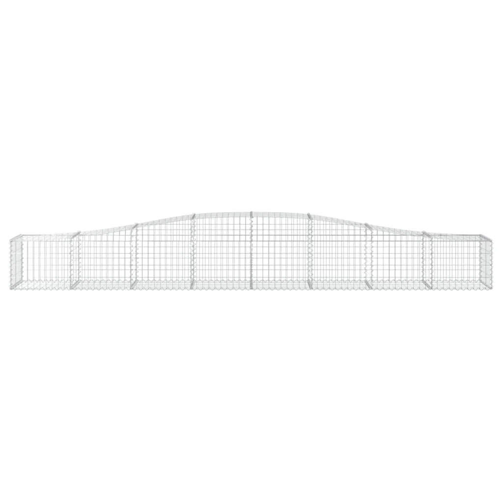 2 db íves horganyzott vas gabion kosár 400x50x40/60 cm