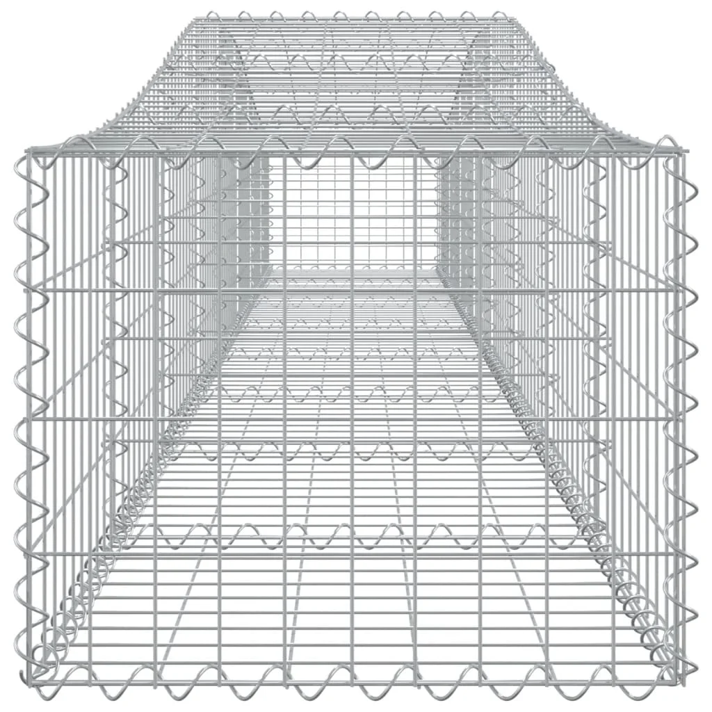 2 db íves horganyzott vas gabion kosár 400x50x40/60 cm