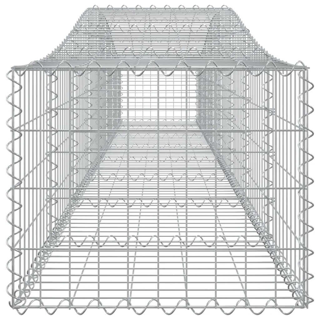 6 db íves horganyzott vas gabion kosár 400x50x40/60 cm