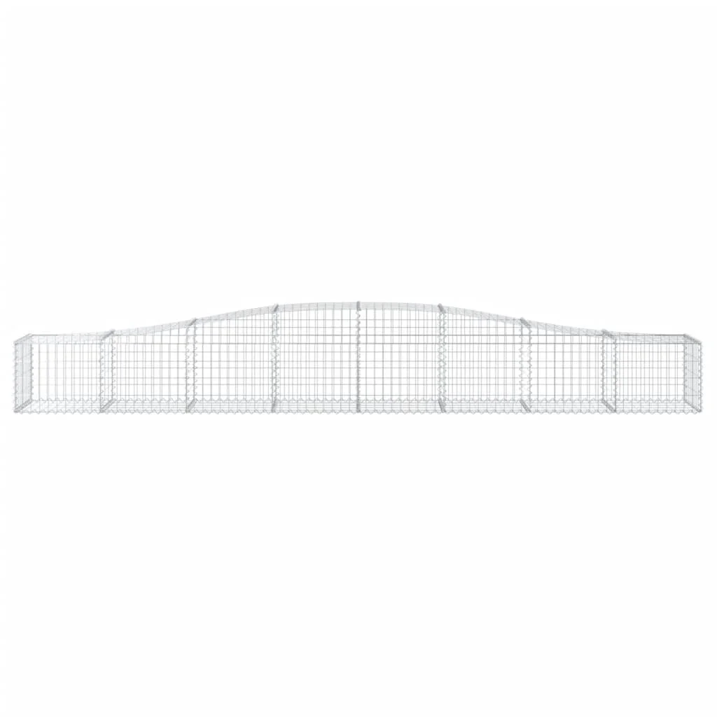 10 db íves horganyzott vas gabion kosár 400x50x40/60 cm