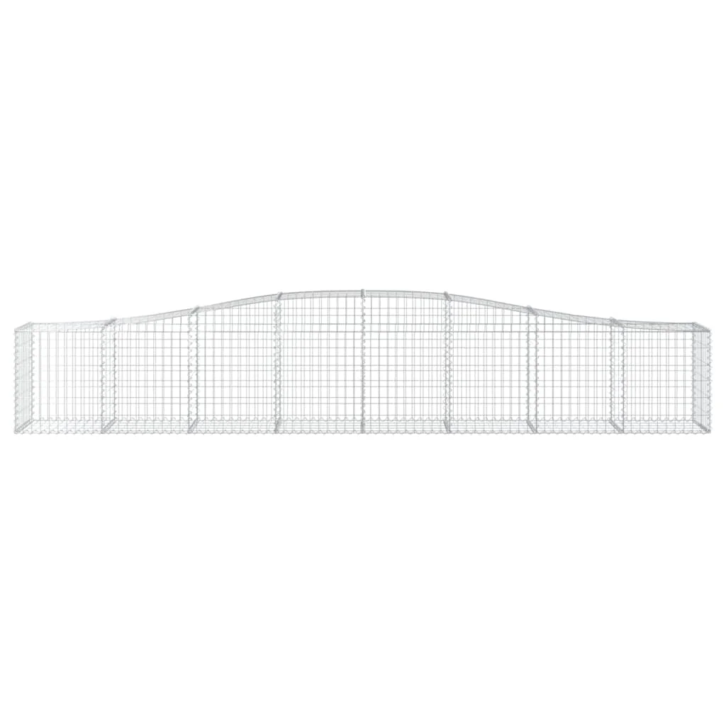 2 db íves horganyzott vas gabion kosár 400x50x60/80 cm