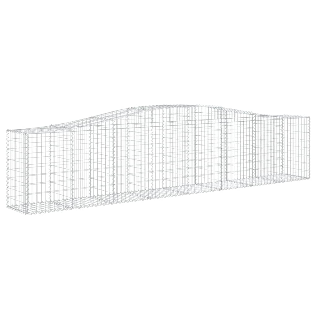 6 db íves horganyzott vas gabion kosár 400x50x80/100 cm