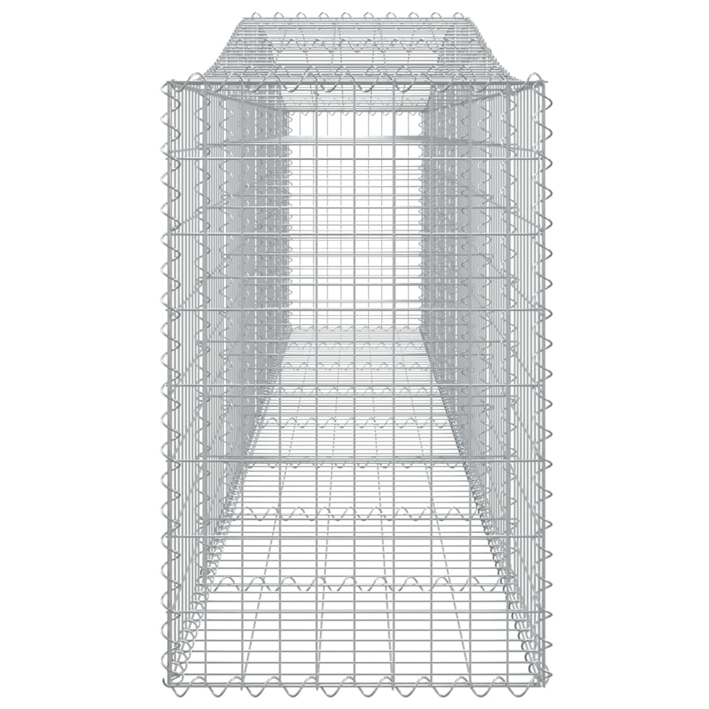 6 db íves horganyzott vas gabion kosár 400x50x80/100 cm