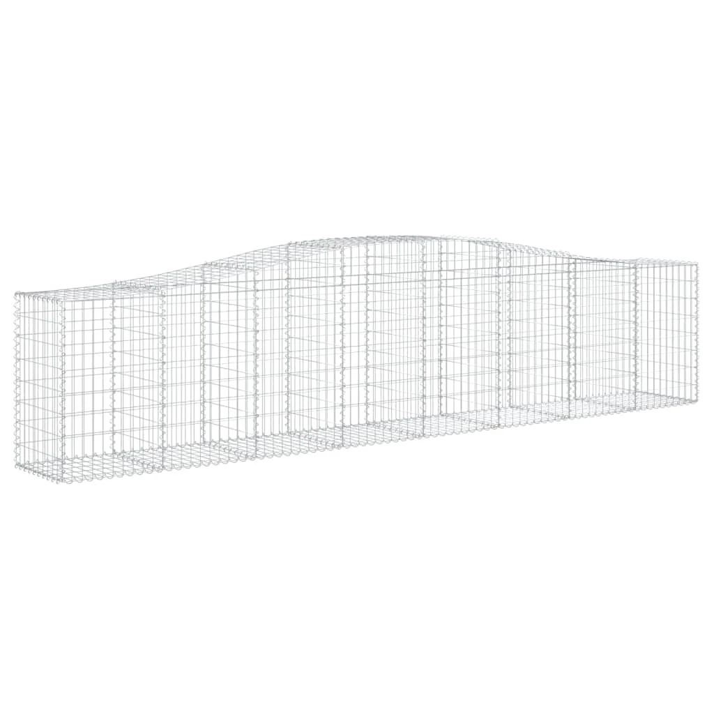 6 db íves horganyzott vas gabion kosár 400x50x80/100 cm