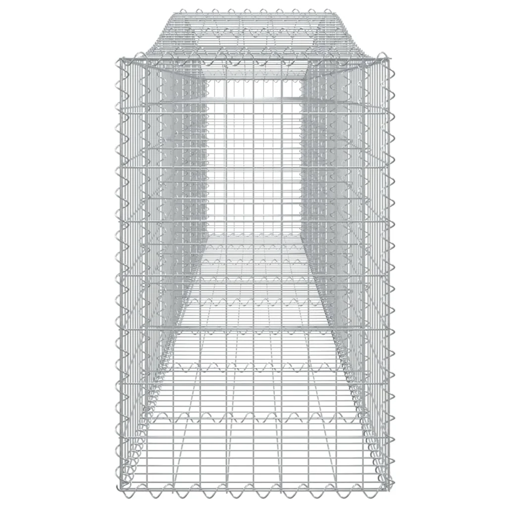 6 db íves horganyzott vas gabion kosár 400x50x80/100 cm