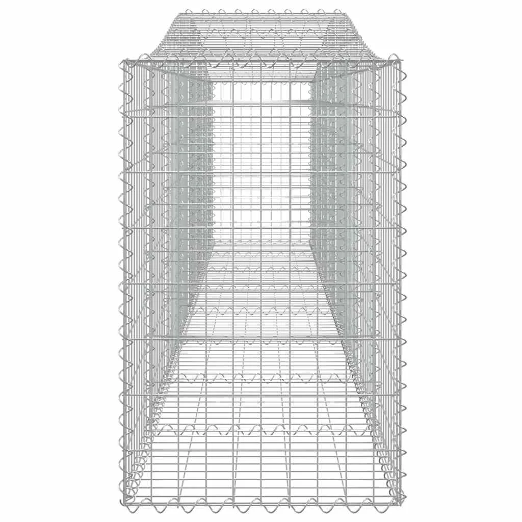 7 db íves horganyzott vas gabion kosár 400x50x80/100 cm