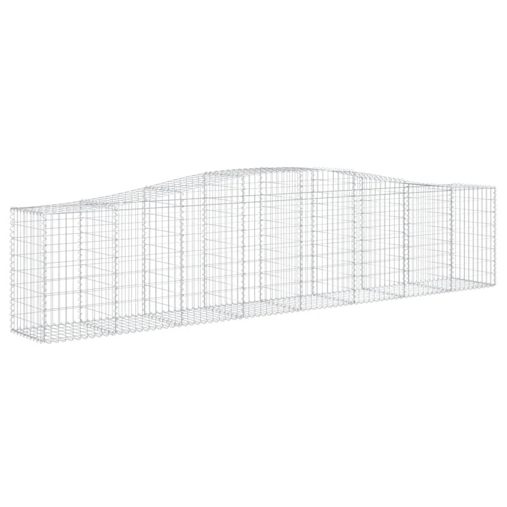 10 db íves horganyzott vas gabion kosár 400x50x80/100 cm