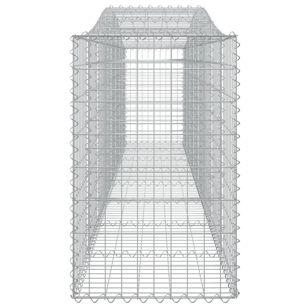 10 db íves horganyzott vas gabion kosár 400x50x80/100 cm