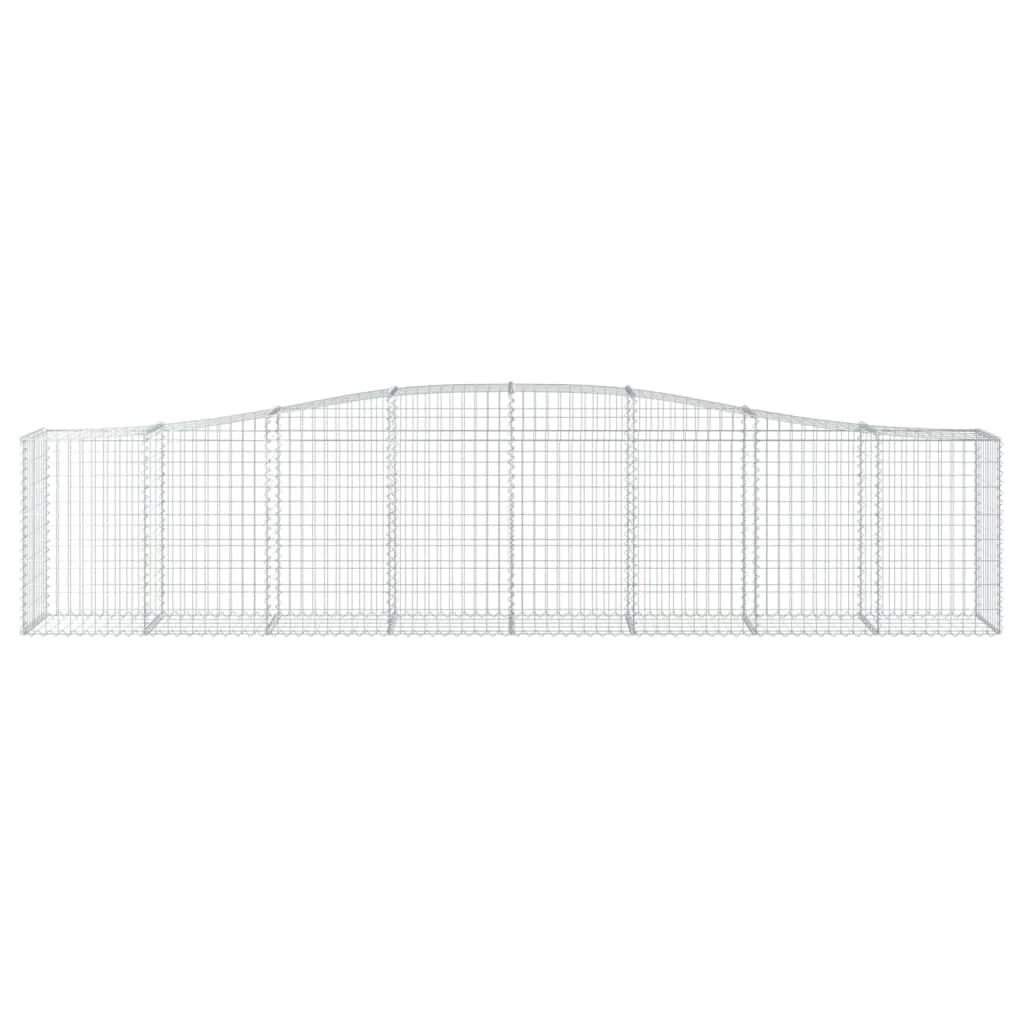 15 db íves horganyzott vas gabion kosár 400x50x80/100 cm