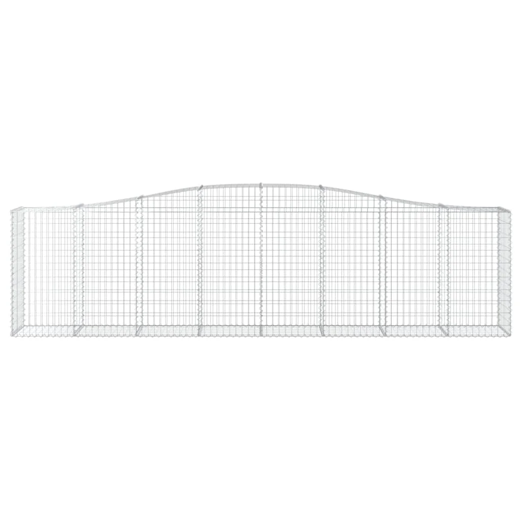 5 db íves horganyzott vas gabion kosár 400x50x100/120 cm