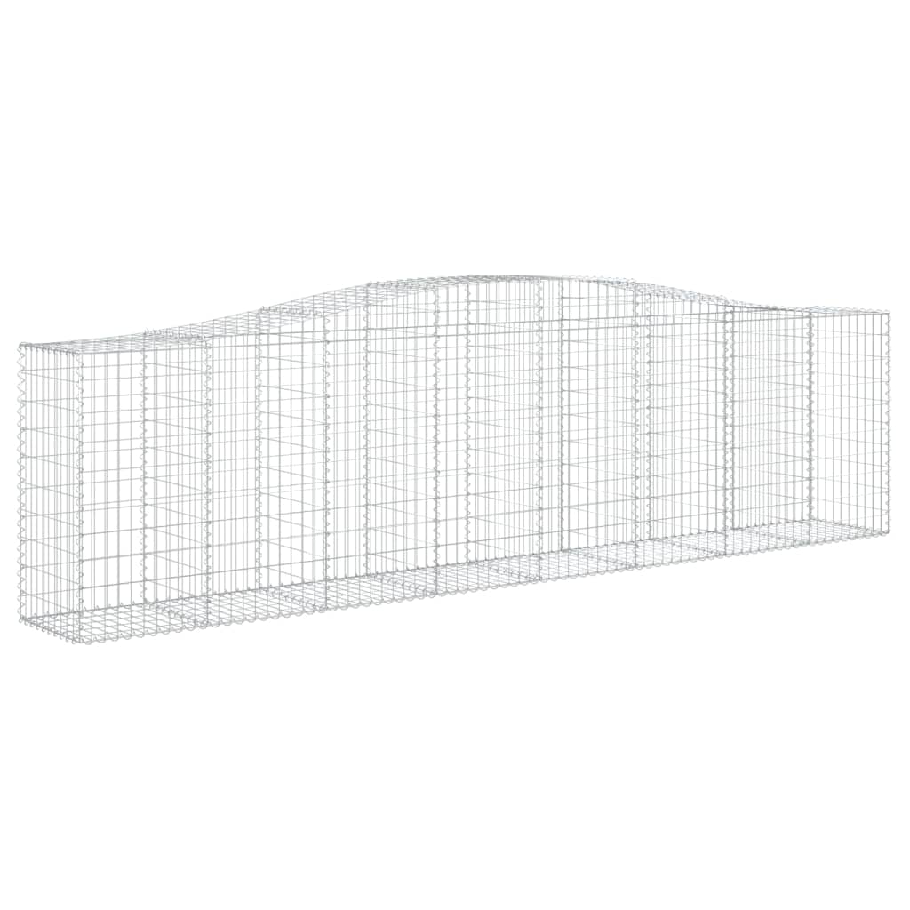 6 db íves horganyzott vas gabion kosár 400x50x100/120 cm