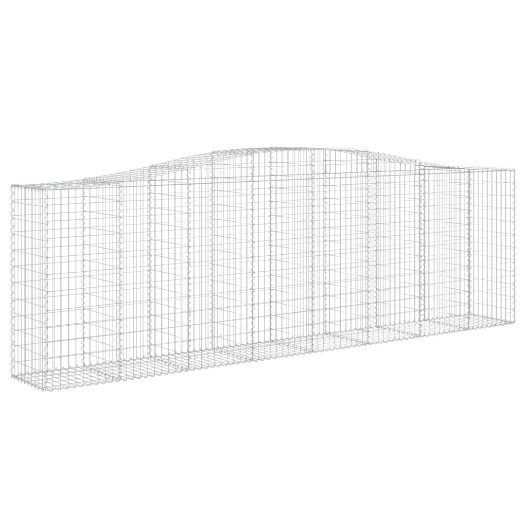 5 db íves horganyzott vas gabion kosár 400x50x120/140 cm