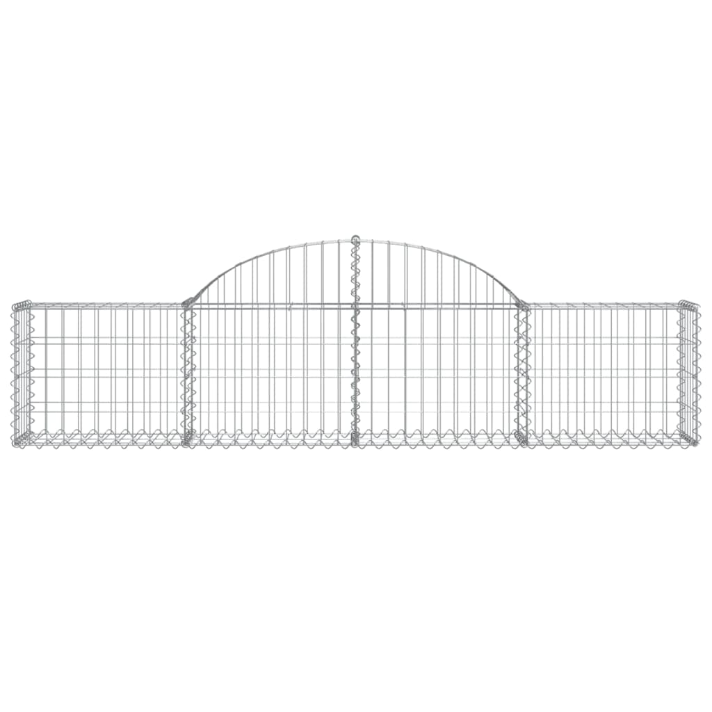 2 db íves horganyzott vas gabion kosár 200x30x40/60 cm