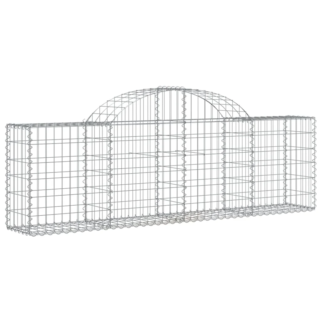 2 db íves horganyzott vas gabion kosár 200x30x60/80 cm