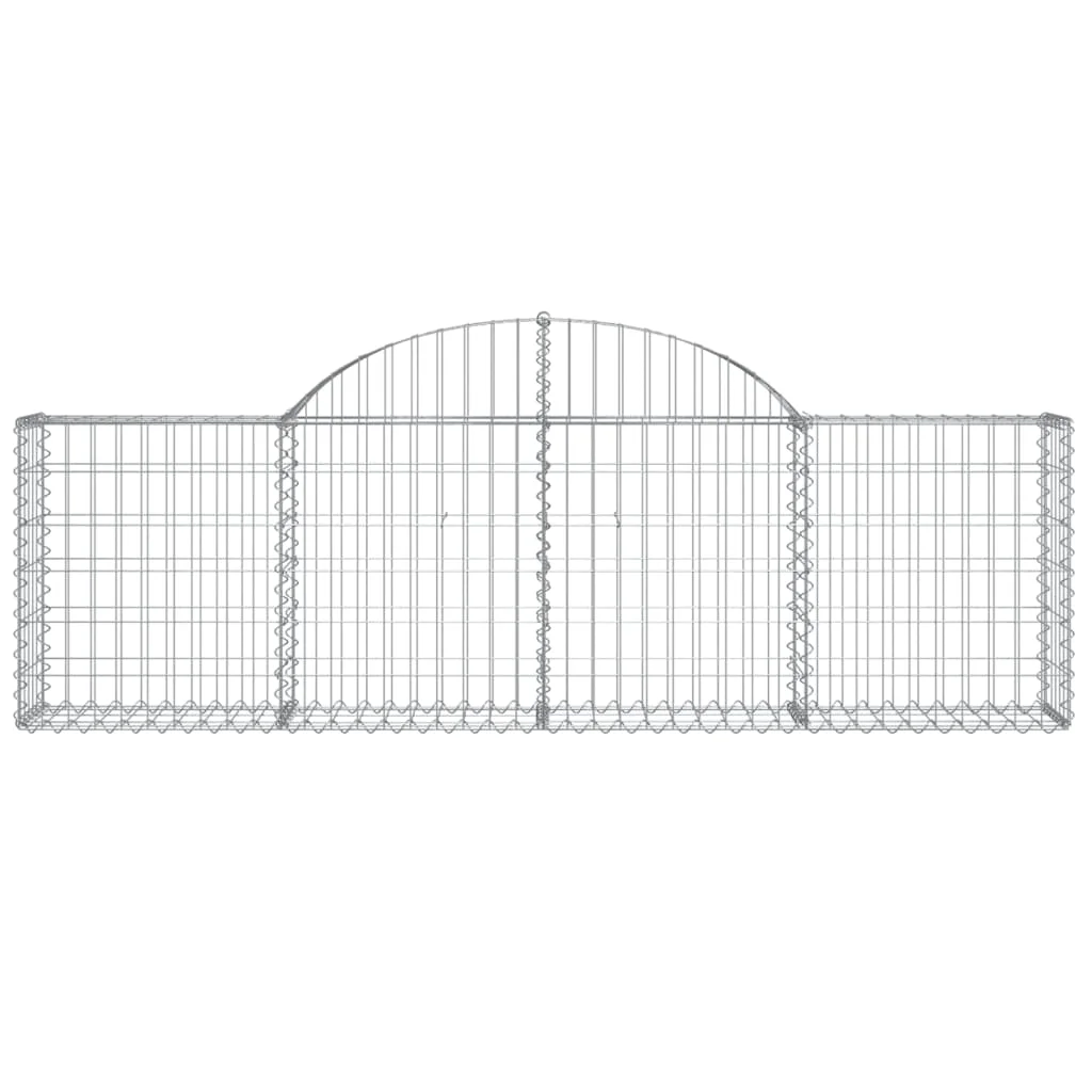 2 db íves horganyzott vas gabion kosár 200x30x60/80 cm