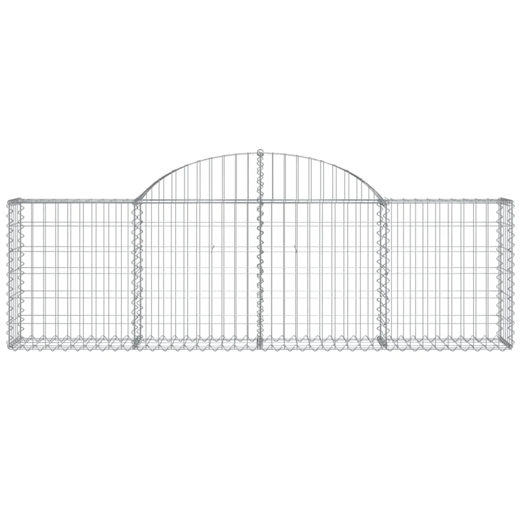 3 db íves horganyzott vas gabion kosár 200x30x60/80 cm