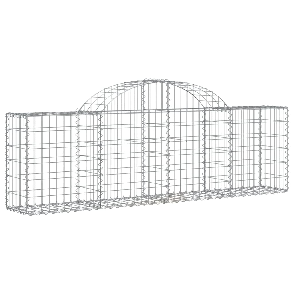 7 db íves horganyzott vas gabion kosár 200x30x60/80 cm