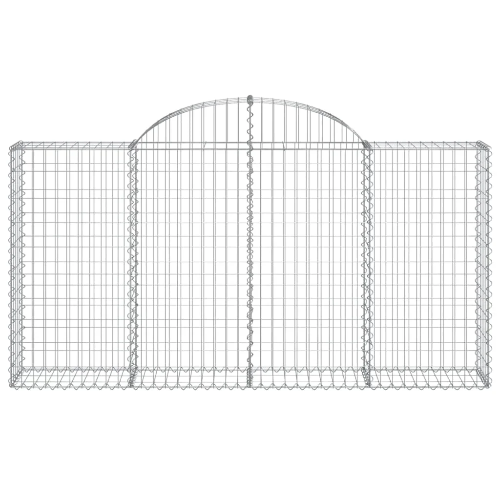 6 db íves horganyzott vas gabion kosár 200x30x100/120 cm