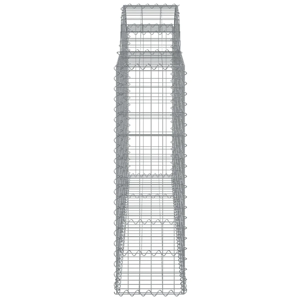 6 db íves horganyzott vas gabion kosár 200x30x100/120 cm