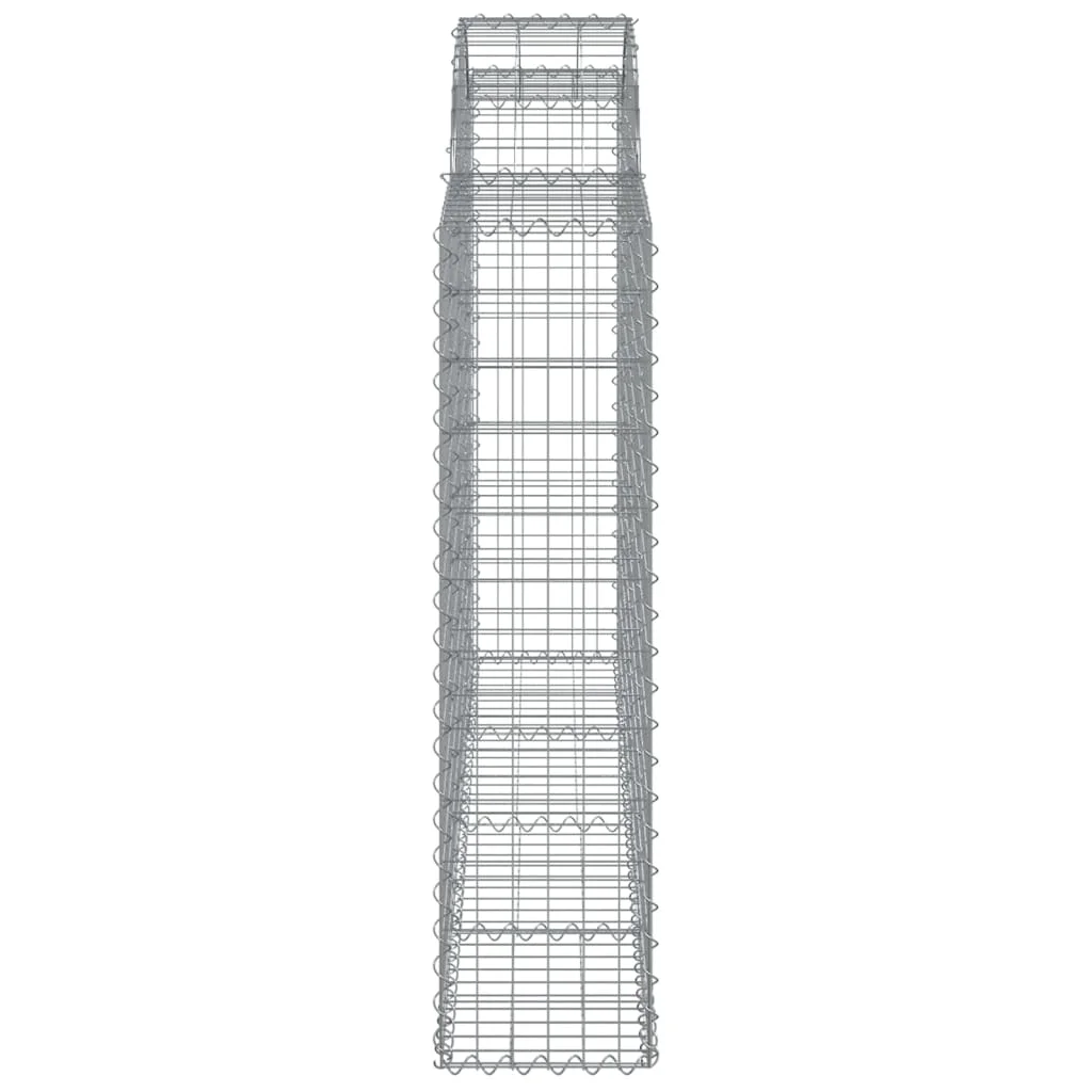 7 db íves horganyzott vas gabion kosár 200x30x120/140 cm
