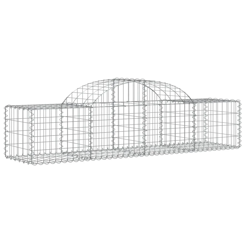 2 db íves horganyzott vas gabion kosár 200x50x40/60 cm