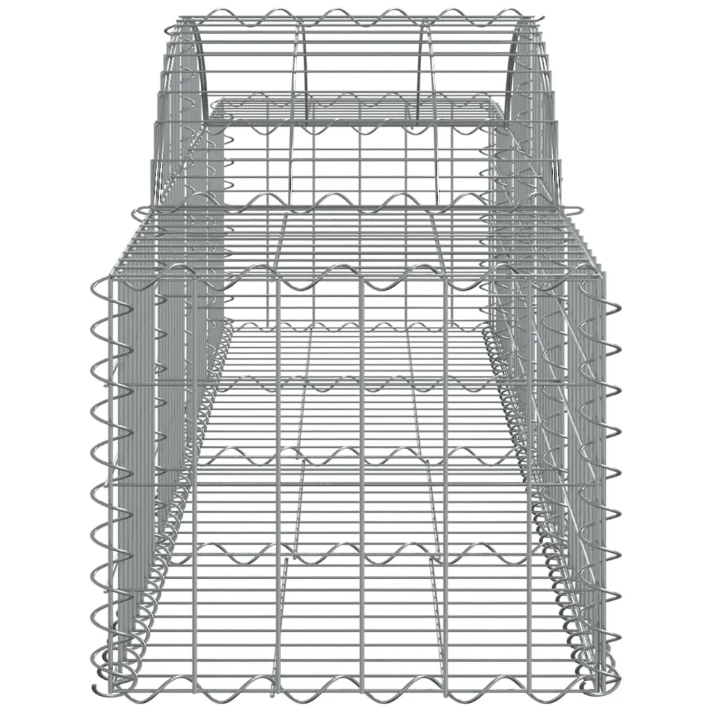 2 db íves horganyzott vas gabion kosár 200x50x40/60 cm