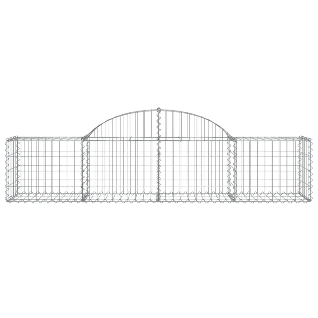 3 db íves horganyzott vas gabion kosár 200x50x40/60 cm