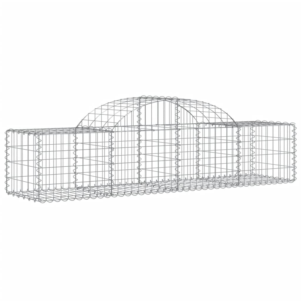 3 db íves horganyzott vas gabion kosár 200x50x40/60 cm