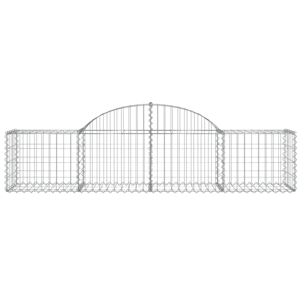 5 db íves horganyzott vas gabion kosár 200x50x40/60 cm