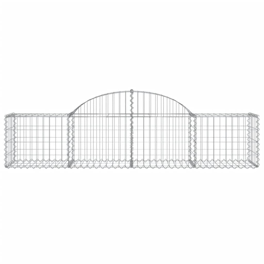 6 db íves horganyzott vas gabion kosár 200x50x40/60 cm