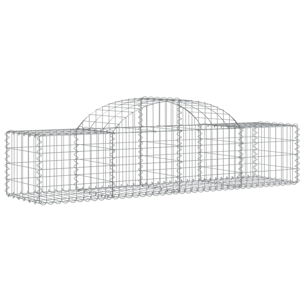 8 db íves horganyzott vas gabion kosár 200x50x40/60 cm