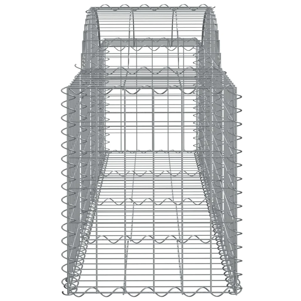 2 db íves horganyzott vas gabion kosár 200x50x60/80 cm