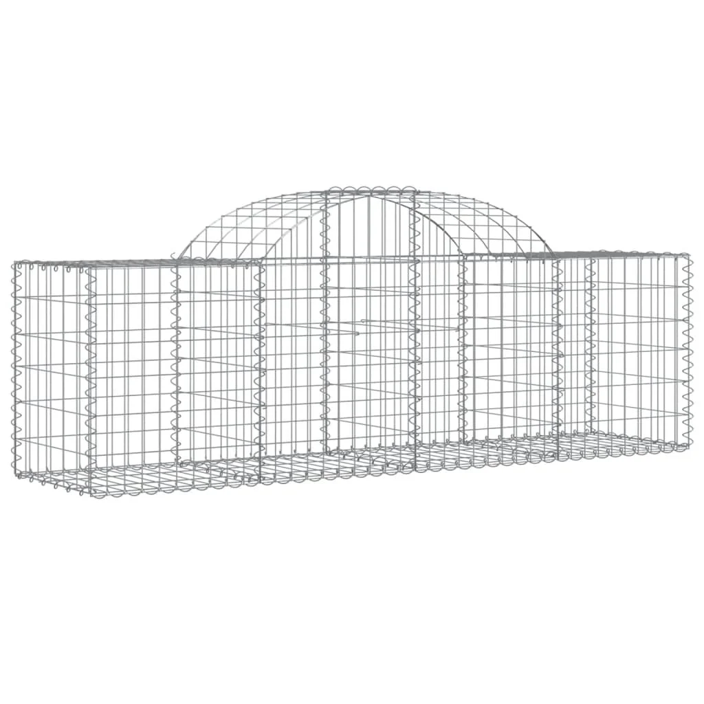 4 db íves horganyzott vas gabion kosár 200x50x60/80 cm