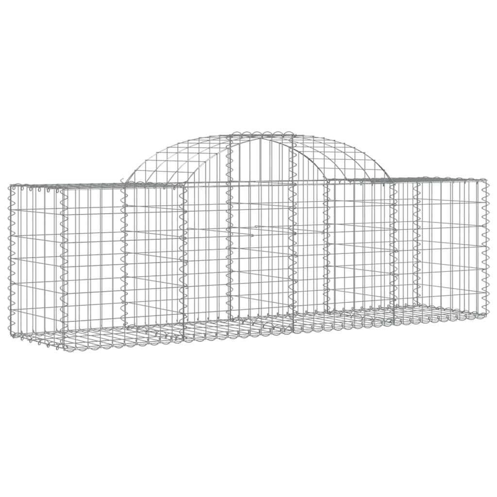 5 db íves horganyzott vas gabion kosár 200x50x60/80 cm