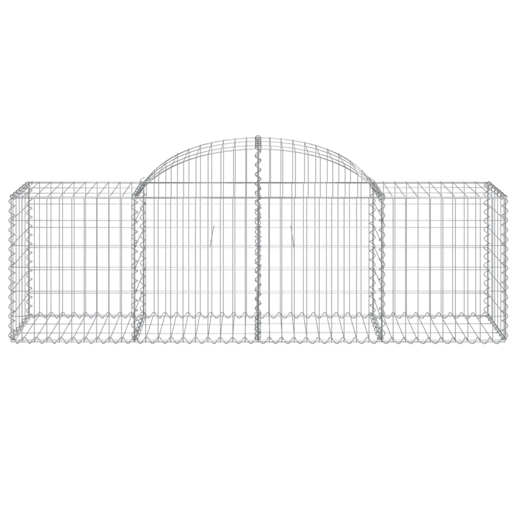 5 db íves horganyzott vas gabion kosár 200x50x60/80 cm