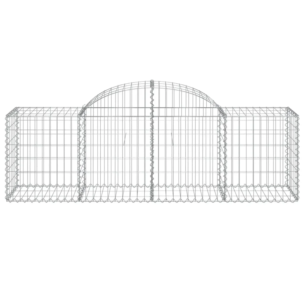 7 db íves horganyzott vas gabion kosár 200x50x60/80 cm