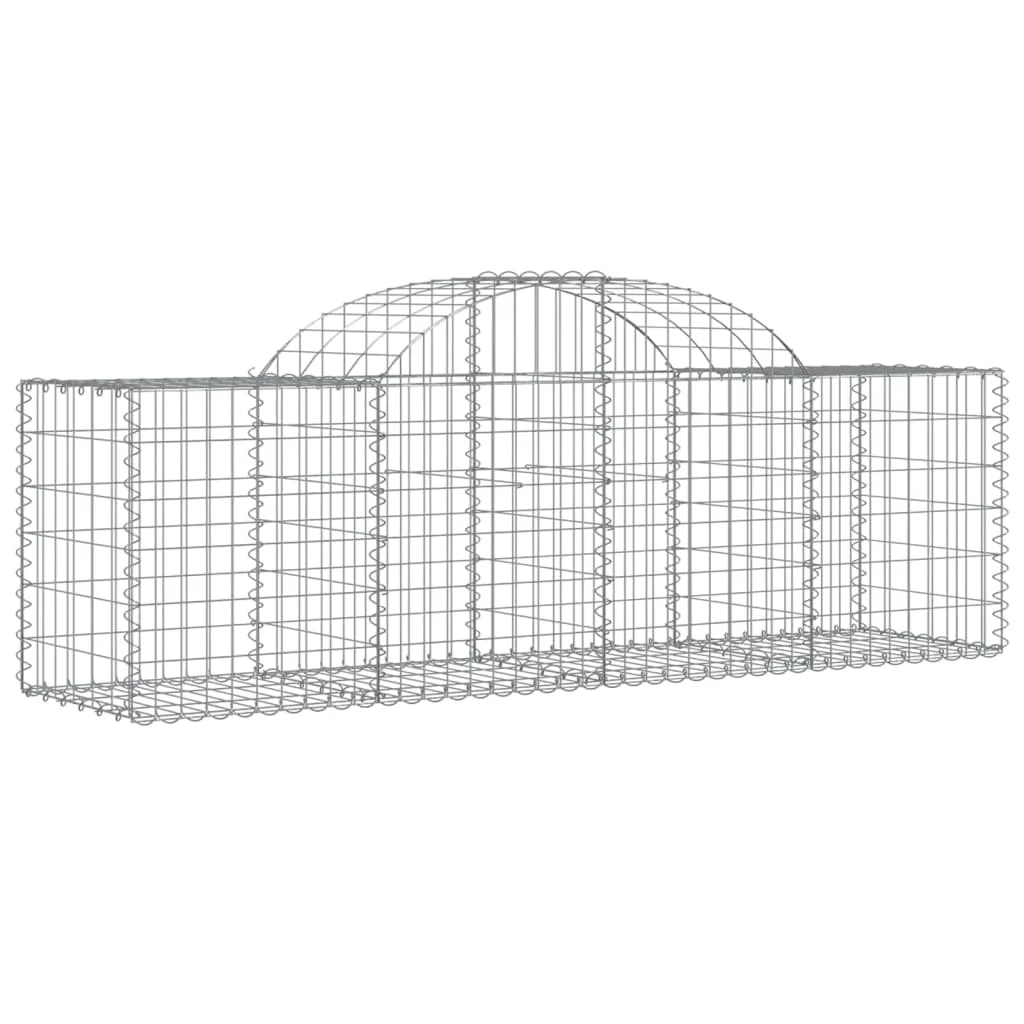 15 db íves horganyzott vas gabion kosár 200x50x60/80 cm