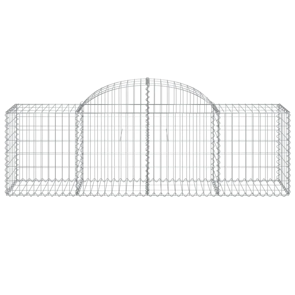 15 db íves horganyzott vas gabion kosár 200x50x60/80 cm