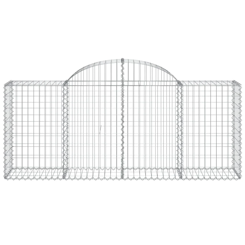 2 db íves horganyzott vas gabion kosár 200x50x80/100 cm