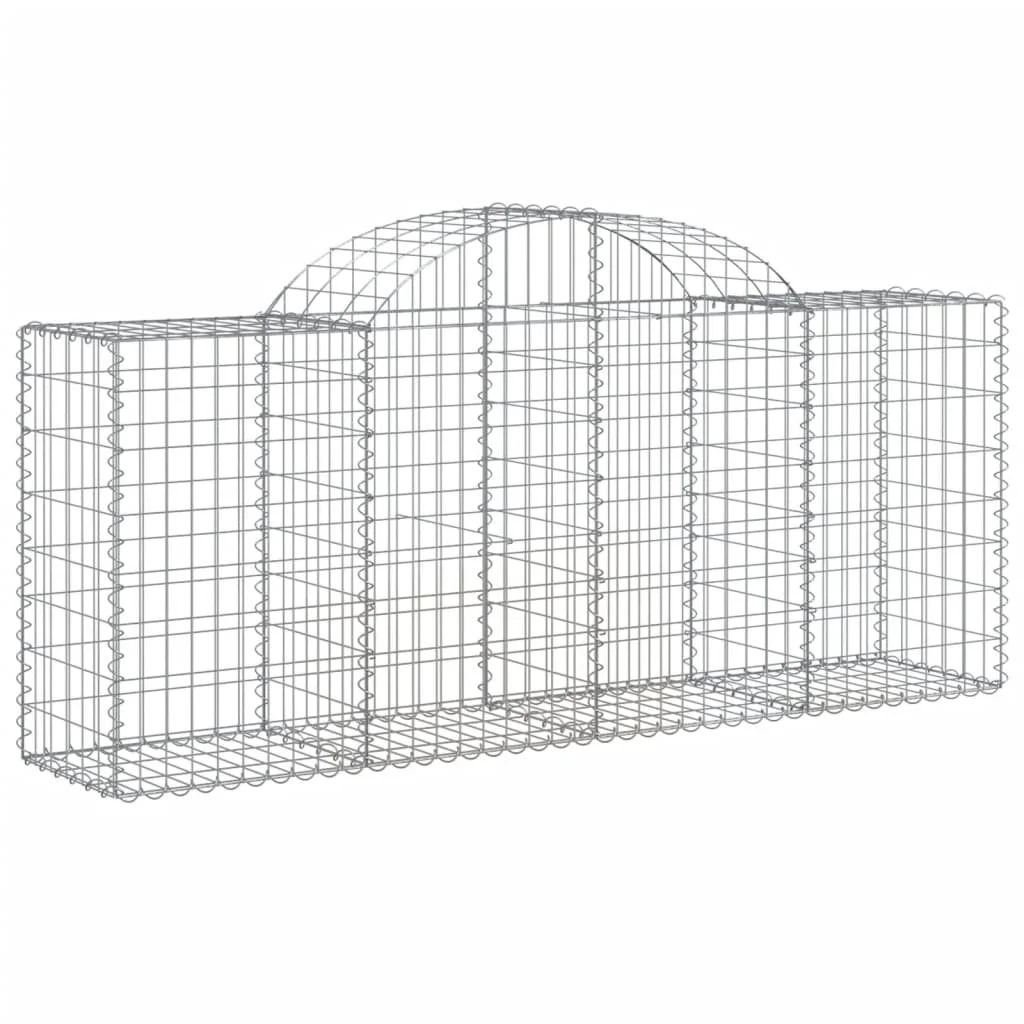 3 db íves horganyzott vas gabion kosár 200x50x80/100 cm