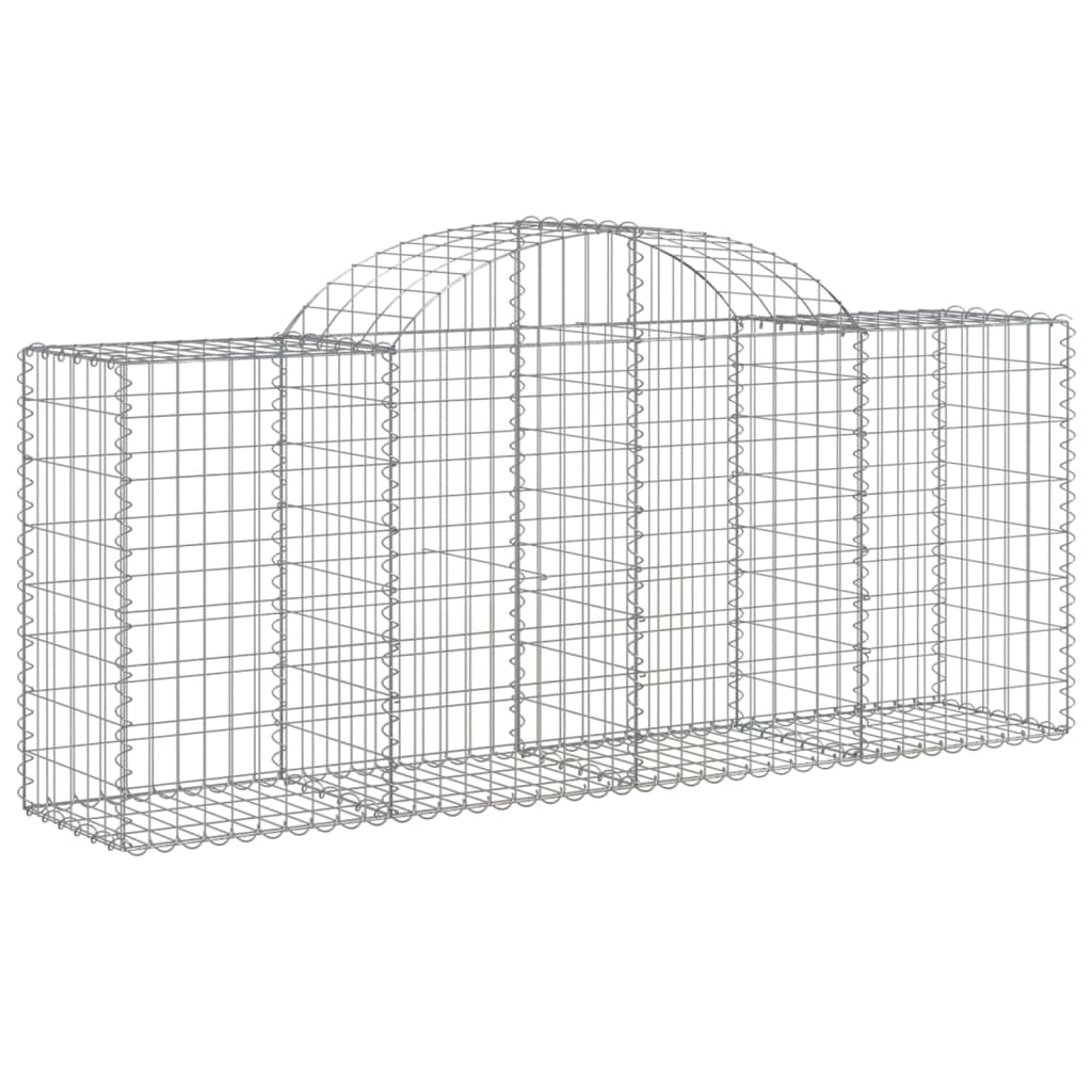 4 db íves horganyzott vas gabion kosár 200x50x80/100 cm