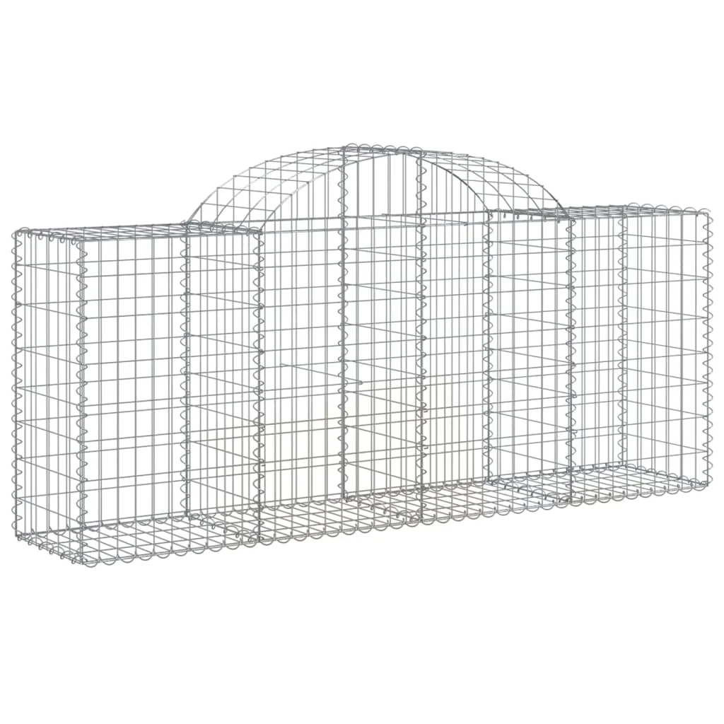 5 db íves horganyzott vas gabion kosár 200x50x80/100 cm