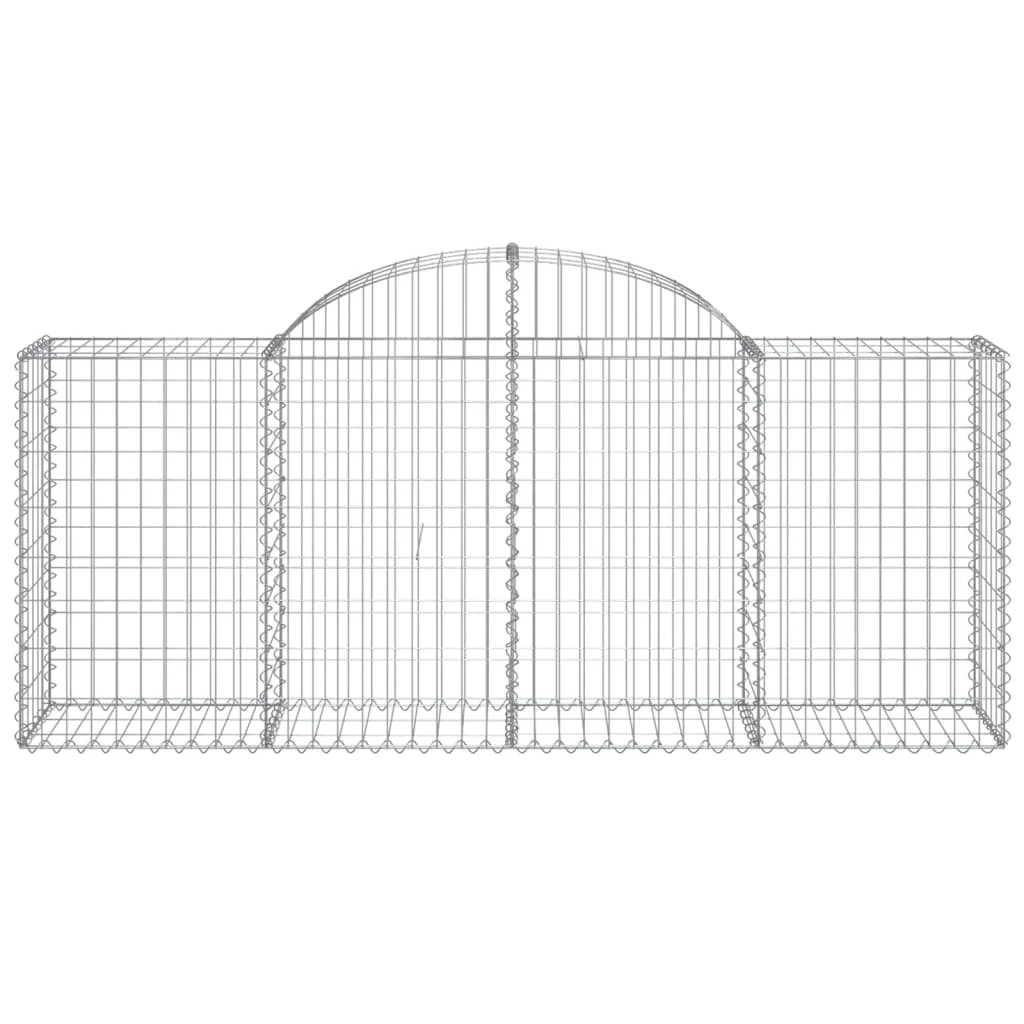 12 db íves horganyzott vas gabion kosár 200x50x80/100 cm