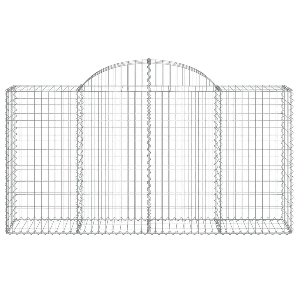 3 db íves horganyzott vas gabion kosár 200 x 50 x 100/120 cm