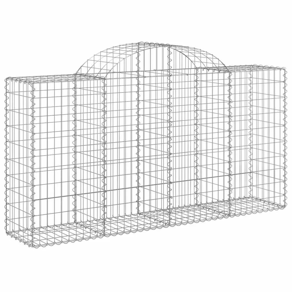 8 db íves horganyzott vas gabion kosár 200 x 50 x 100/120 cm